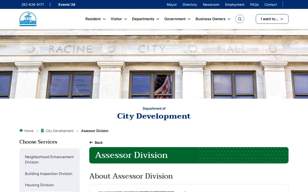 City of Racine assessor records portal